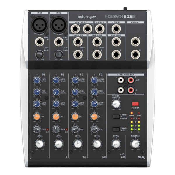 Behringer Xenyx 802S 8-channel Analog Streaming Mixer